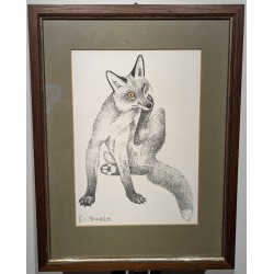 Lithograph entitled ‘Fox’, signed G. BRESSLER