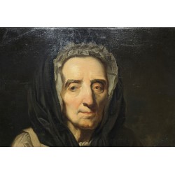 Tableau \"Portrait de femme tenant un livre\"