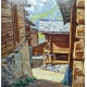 Tableau "Village des Alpes" signé J.A. MUSSLER
