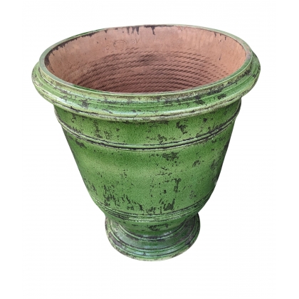 Vase Roy Soleil en terre cuite verte