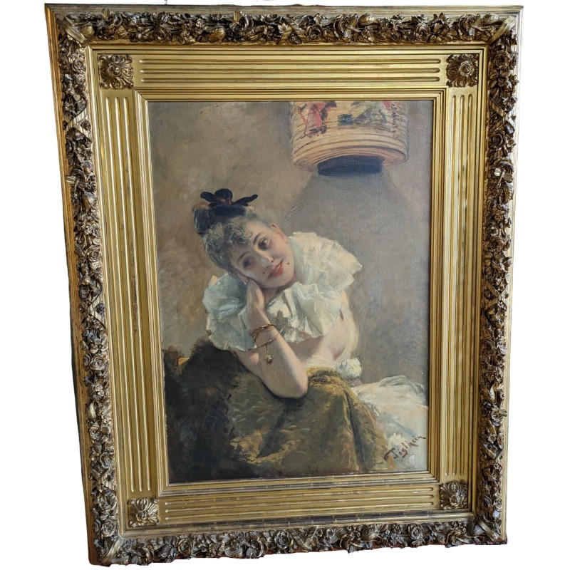 Tableau \"Jeune femme à la collerette\"