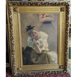 Tableau \"Jeune femme à la collerette\"