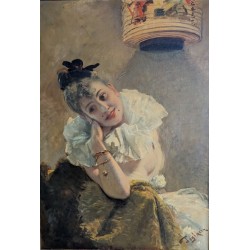Tableau \"Jeune femme à la collerette\"