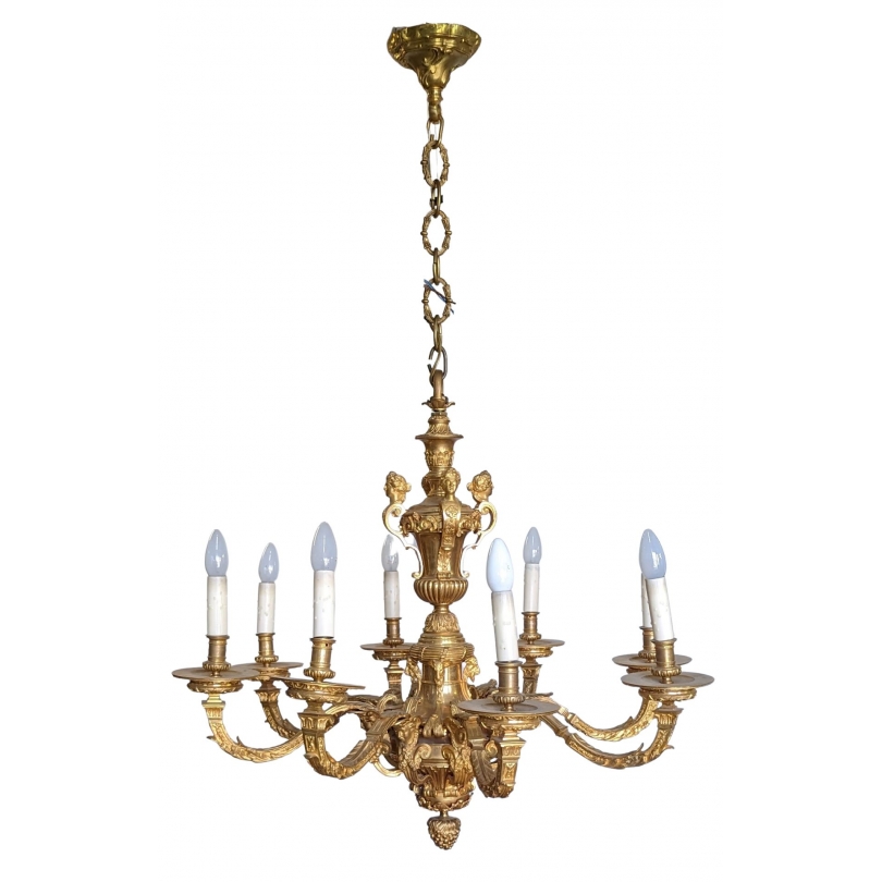 Lustre style Louis XIV à 8 lumières