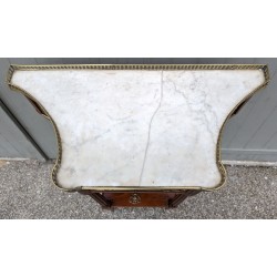 Console Louis XVI dessus marbre blanc