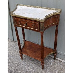 Console Louis XVI dessus marbre blanc