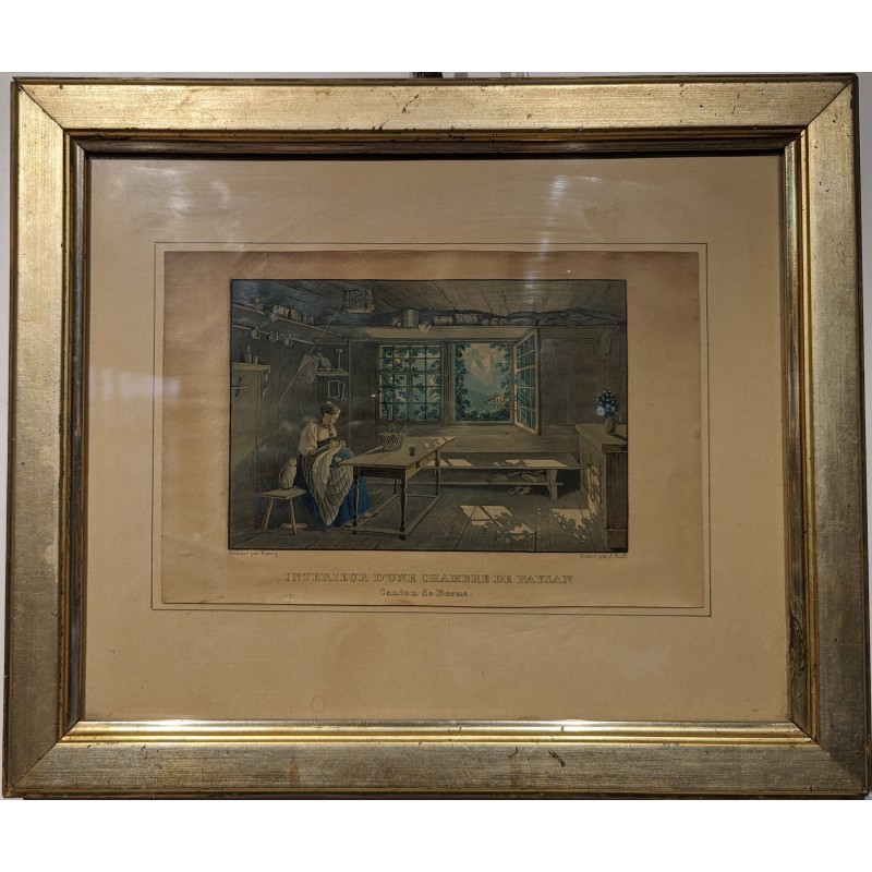 Engraving ‘Interior of a Room’ by KOENIG