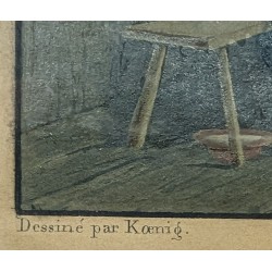 Engraving ‘Interior of a Room’ by KOENIG