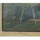 Gravure "Intérieur d'une chambre" par KOENIG