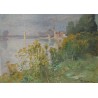Tableau \"Loyettes\" signé CL LACOUR