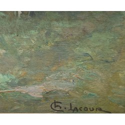 Tableau \"Loyettes\" signé CL LACOUR