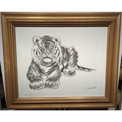 Lithographie "Tigre" signée G. BRESSLER