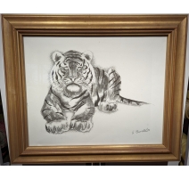 Lithographie "Tigre" signée G. BRESSLER