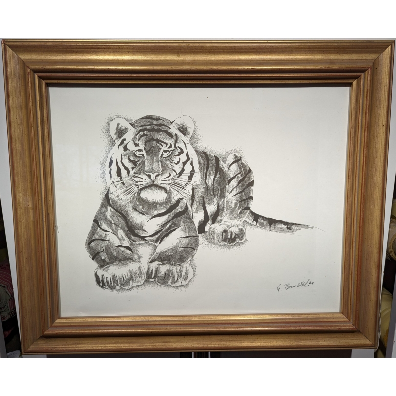 Lithographie "Tigre" signée G. BRESSLER