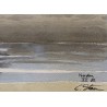 Aquarelle "Corbeau et mouettes" signé C. STERN