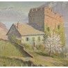 Tableau \"Tour de Marsens\" signé R. MARGAIRAZ