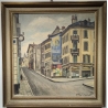 Tableau "Rue Rousseau" signé Aimé MORET