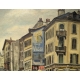 Tableau "Rue Rousseau" signé Aimé MORET