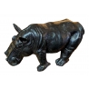 Hippopotame en métal noir