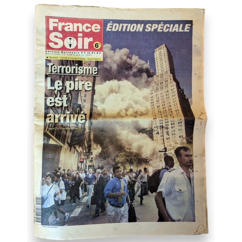 France Soir newspaper, Special Edition, 12 September