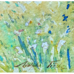 Aquarelle "Saint-Saphorin" signée Adolphe TIÈCHE