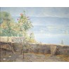 Tableau \"Anières\" signé V. DE MESTRAL 1920