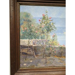 Tableau \"Anières\" signé V. DE MESTRAL 1920