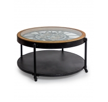 Table basse avec rouages de montre