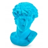 Buste de David en résine, feutre bleu