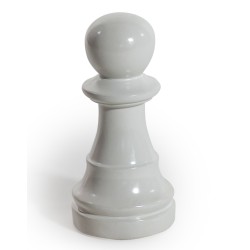 Pion d\'échec en céramique blanc mat