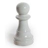 Pion d\'échec en céramique blanc mat