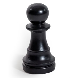 Pion d\'échec en céramique noir mat