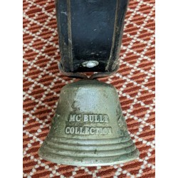 Petite cloche en bronze décor édeweiss et chèvre