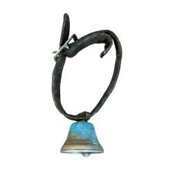 Petite cloche en bronze décor fleurs