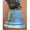 Petite cloche en bronze décor écusson Suisse