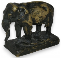 Bronze "Eléphant d'Asie", signé A. BARYE