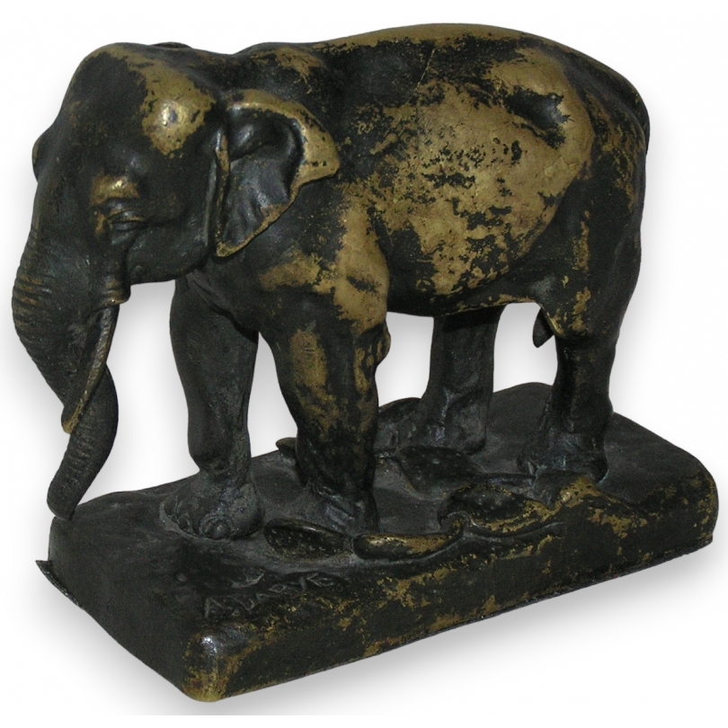 Bronze "Eléphant d'Asie", signé A. BARYE