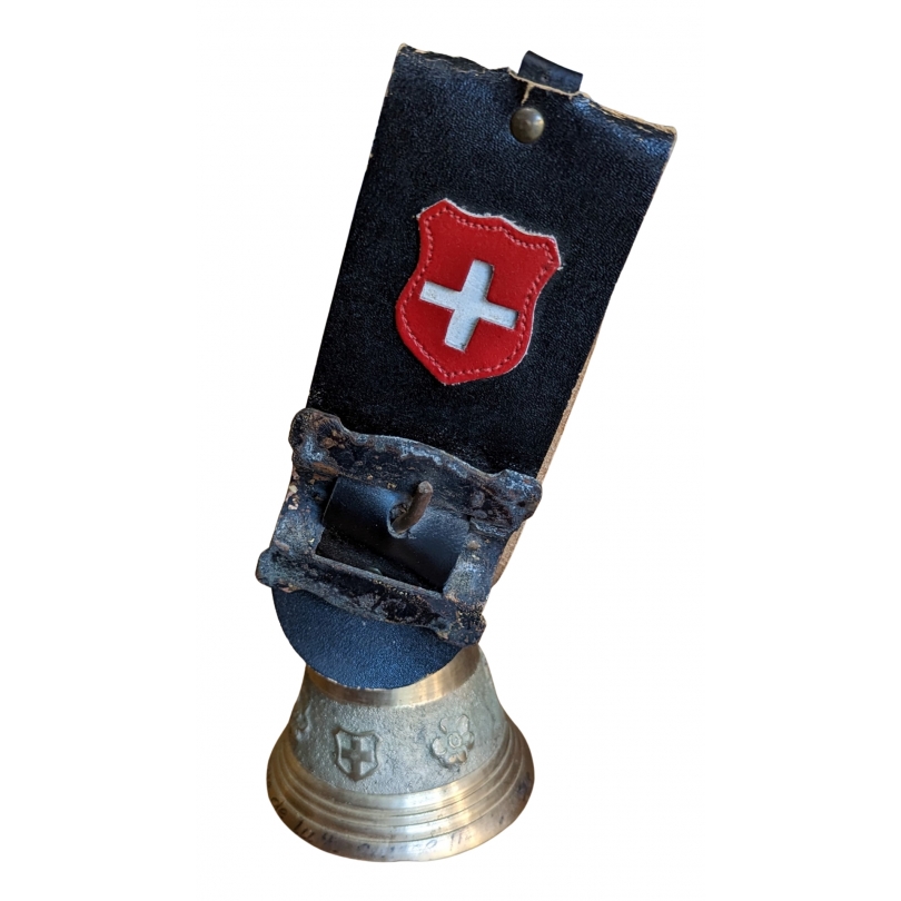 Cloche en bronze drapeau Suisse