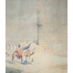 Aquarelle "Paysage orientaliste" signé NICOLLERAT