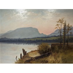 Tableau \"Creux du Van\" monogrammé B. D. MON.