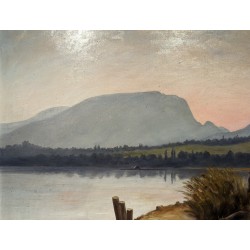 Tableau \"Creux du Van\" monogrammé B. D. MON.
