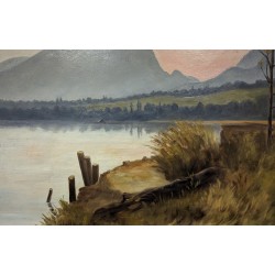 Tableau \"Creux du Van\" monogrammé B. D. MON.