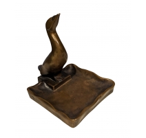 Vide-poche Cygne en bronze signé REUSSNER