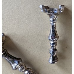 Paire de bougeoirs miniature en argent