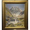 Tableau \"Mont Collon\" signé R. JEAN-MAIRET