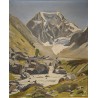 Tableau \"Mont Collon\" signé R. JEAN-MAIRET