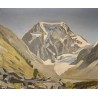 Tableau \"Mont Collon\" signé R. JEAN-MAIRET