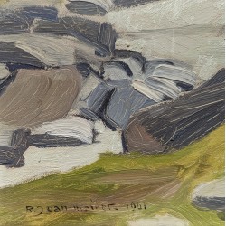 Tableau \"Mont Collon\" signé R. JEAN-MAIRET