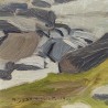 Tableau \"Mont Collon\" signé R. JEAN-MAIRET