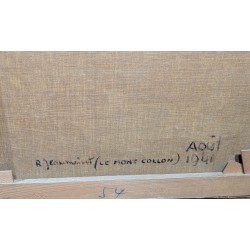 Tableau \"Mont Collon\" signé R. JEAN-MAIRET